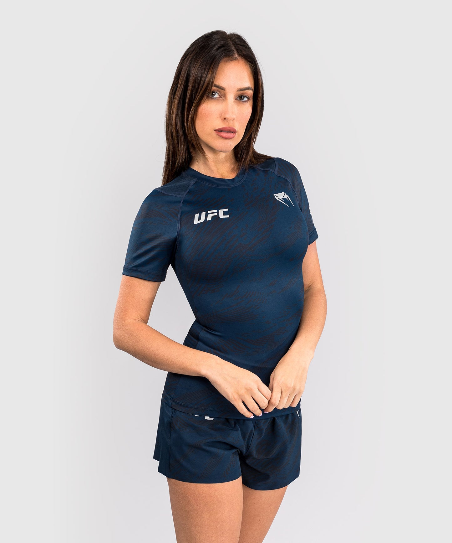 UFC Fusion by Venum Fight Week Damen Performance Kurzarm Rashguard - Ozeanisches Blau