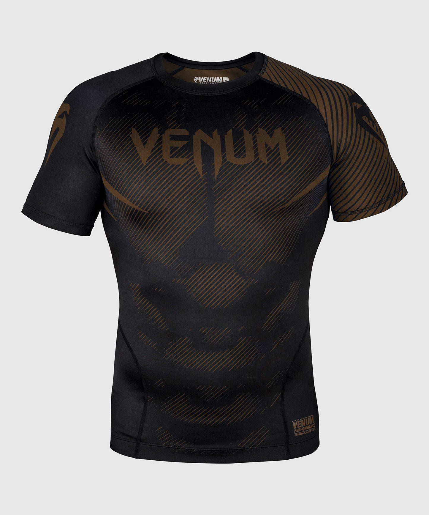 Rashguard Venum NoGi 2.0 - IBJJF Approved Short Sleeve - Black/Brown