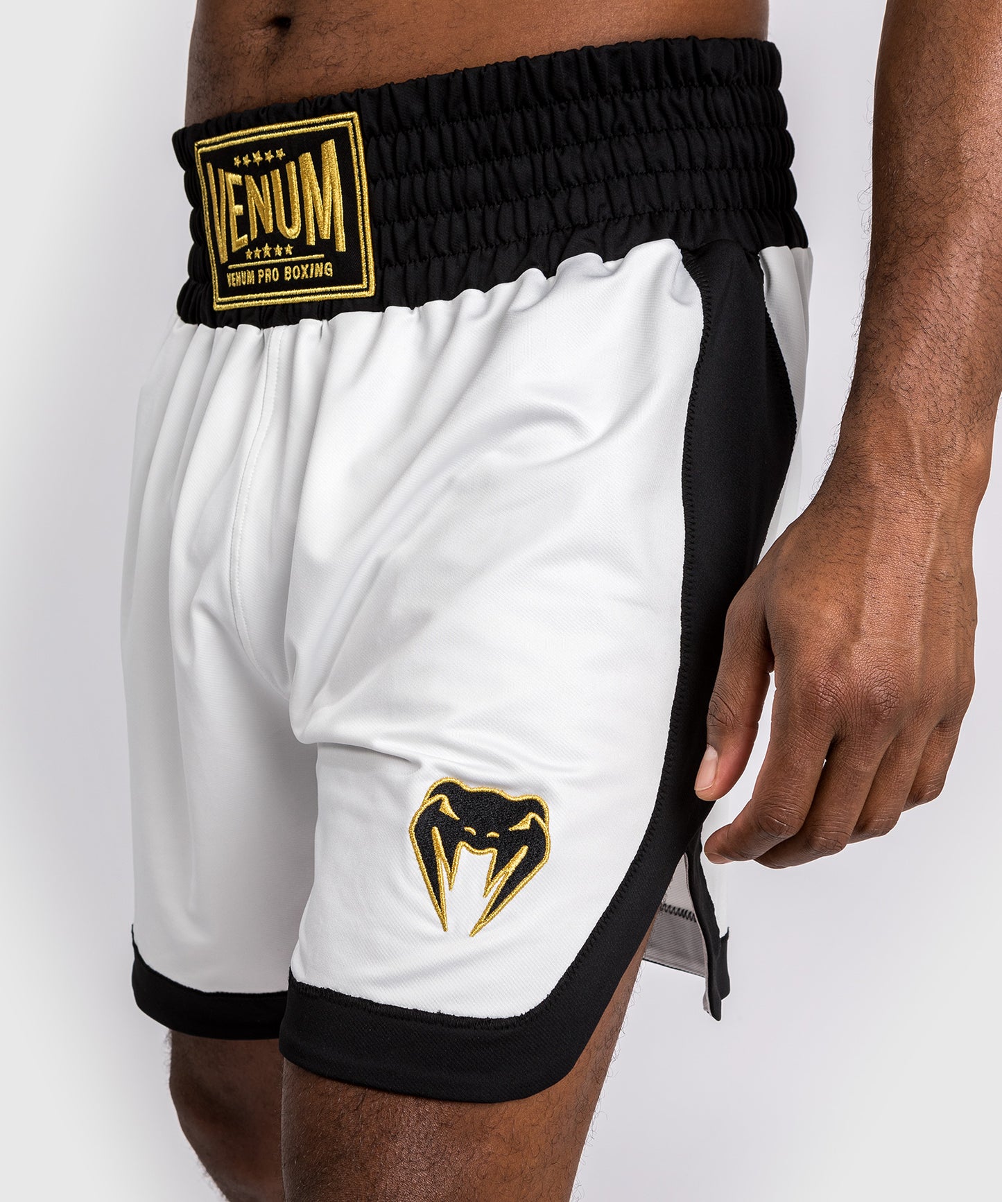 Short de boxe Venum Classic - Blanc/Noir