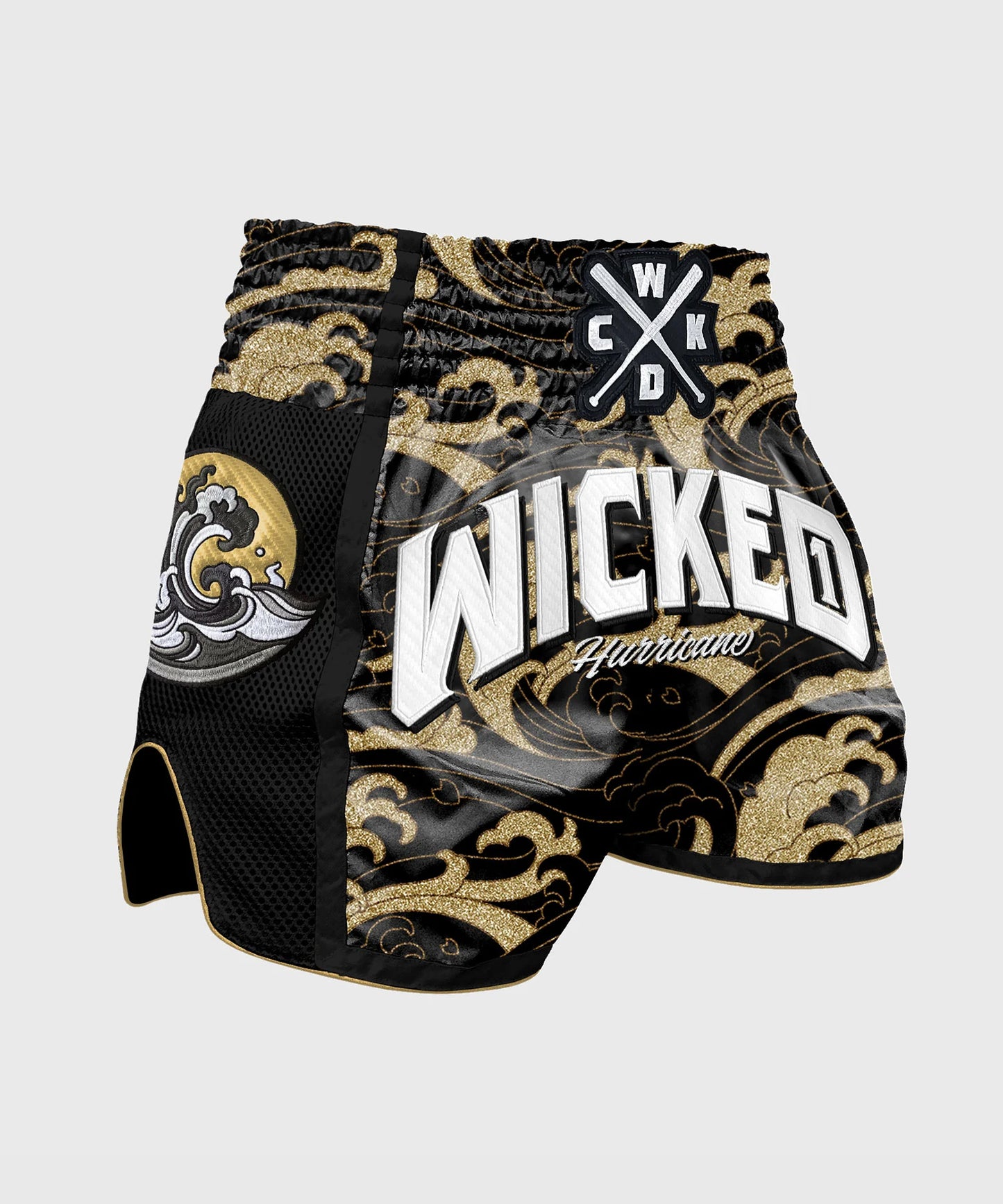 Short De Muay Thai Wicked One Hurricane - Or/Noir