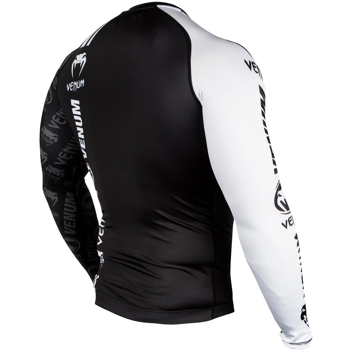 Venum Logos Rashguard - Long Sleeve - Black/White