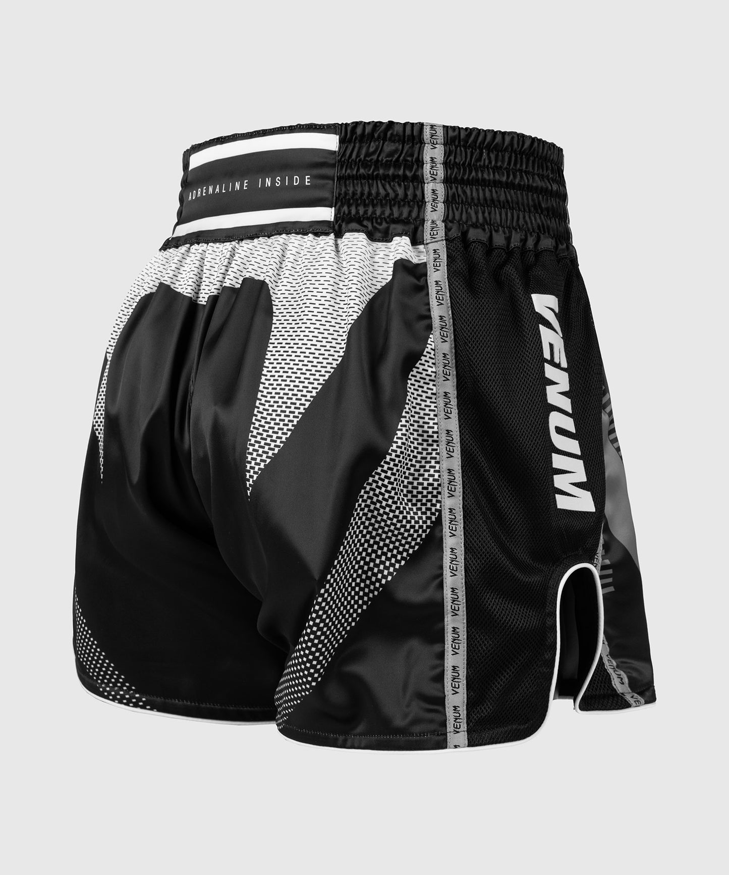 Venum Adrenaline Muay Thai Shorts - Black/Silver Grey