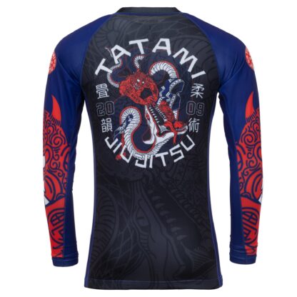 T-Shirt de Compression Eco Tatami Fightwear Serpent Organic - Noir/Bleu