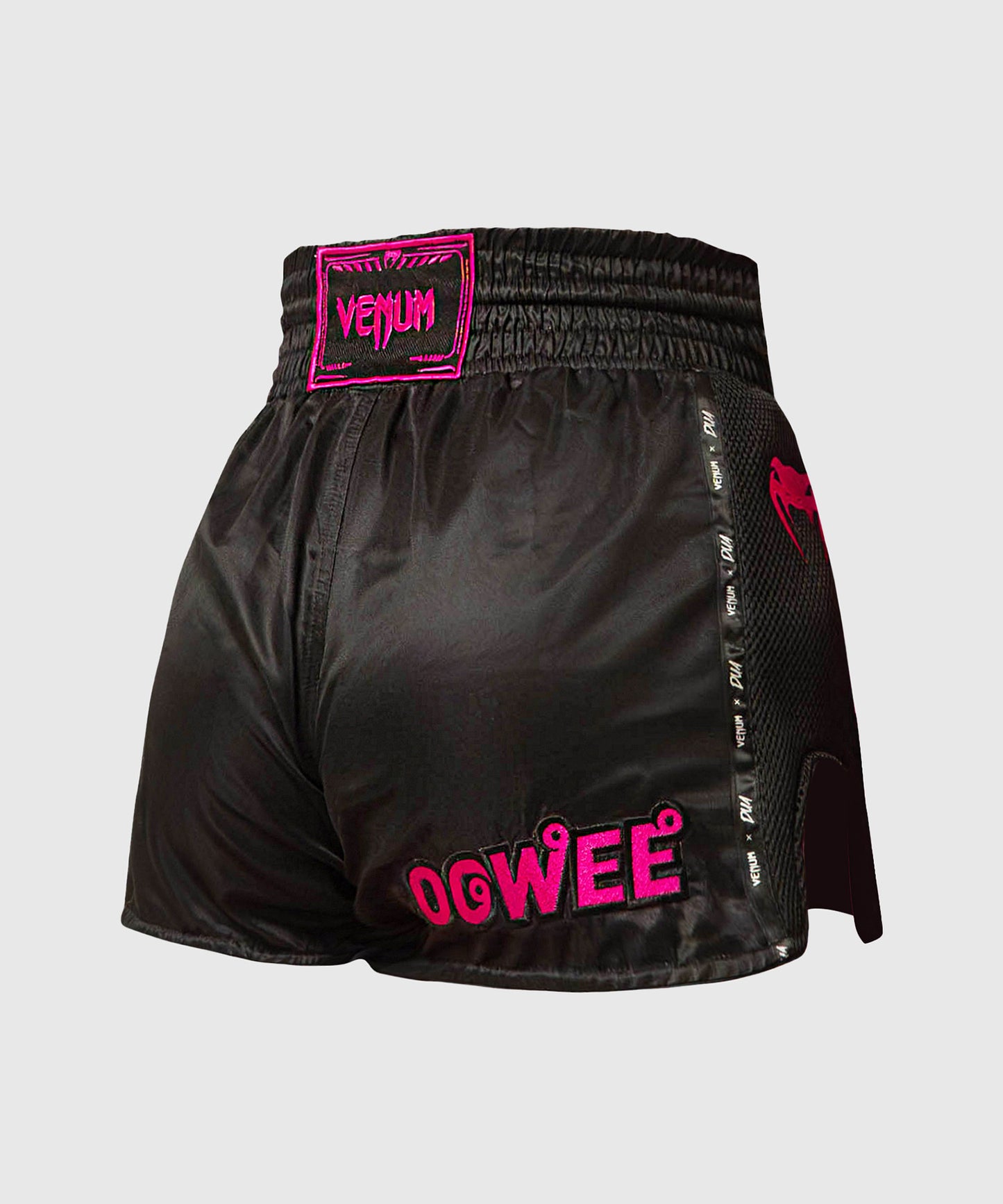 Venum x Dua Muay Thai Pantalones Cortos - Negro/Rosa Fucsia