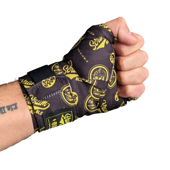 Bandages de Boxe Scramble Logotype – 5.33m (210 Inch) - Noir