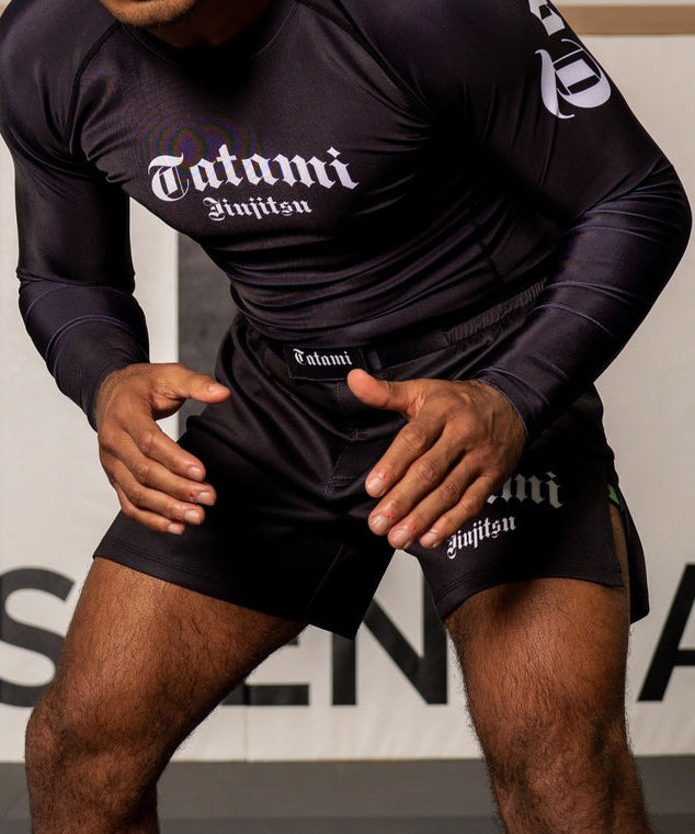 Short De Grappling Court Tatami Fightwear Gothic - Noir