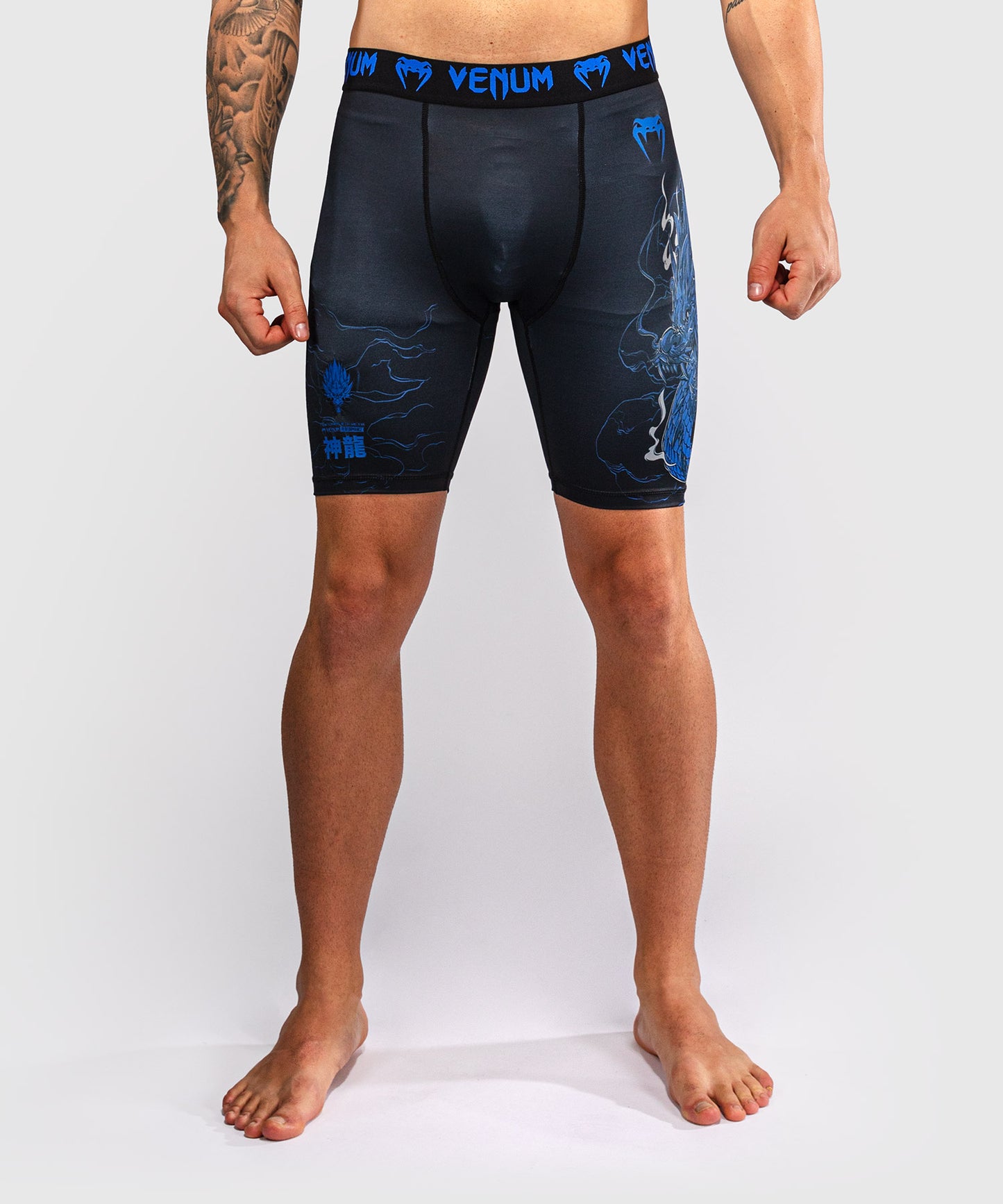 Venum Thunder Dragon Short de Compresión – Negro/Azul Real