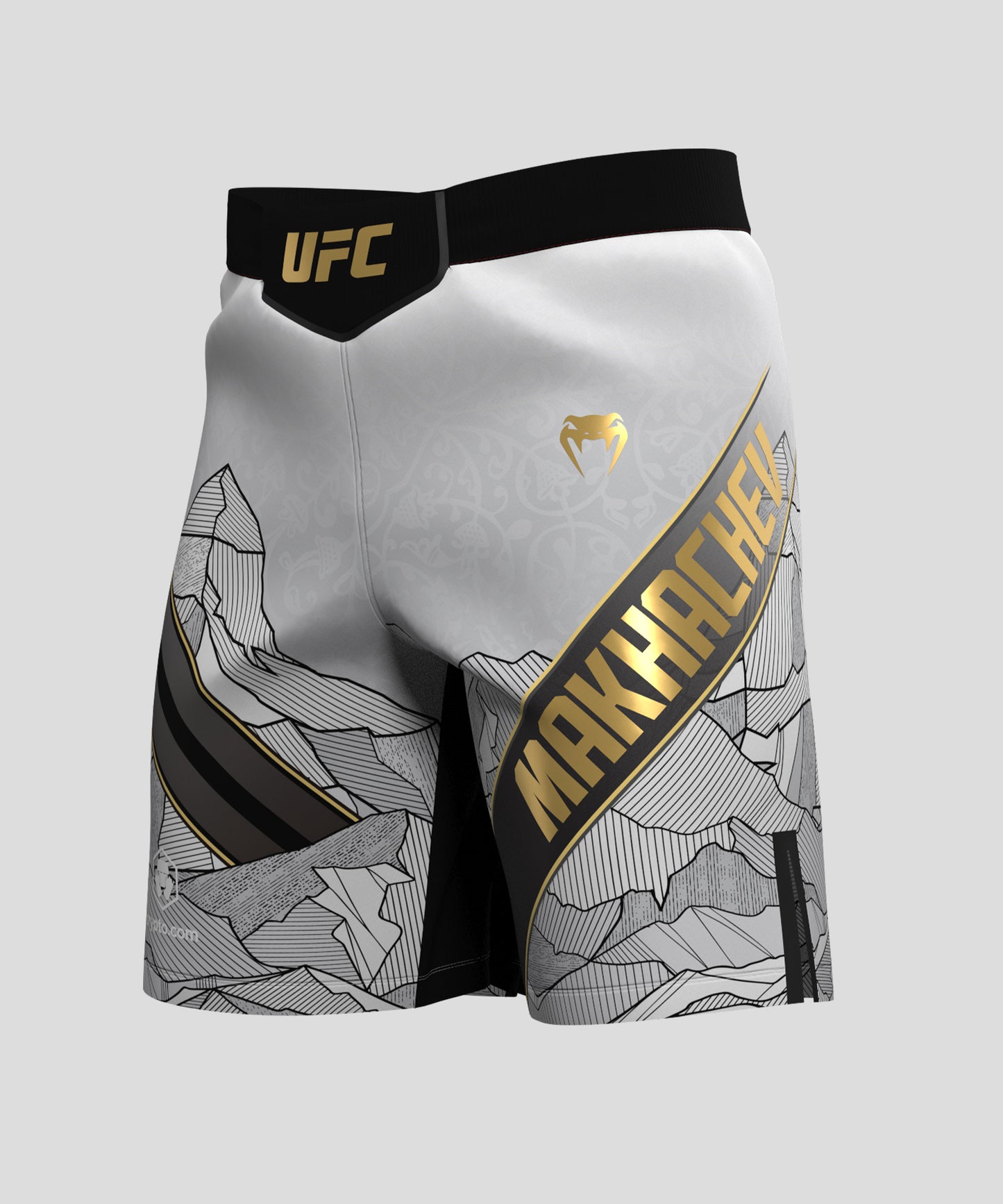 Short de combat pour Hommes UFC Unrivaled by Venum Islam Makhachev - Blanc/Noir