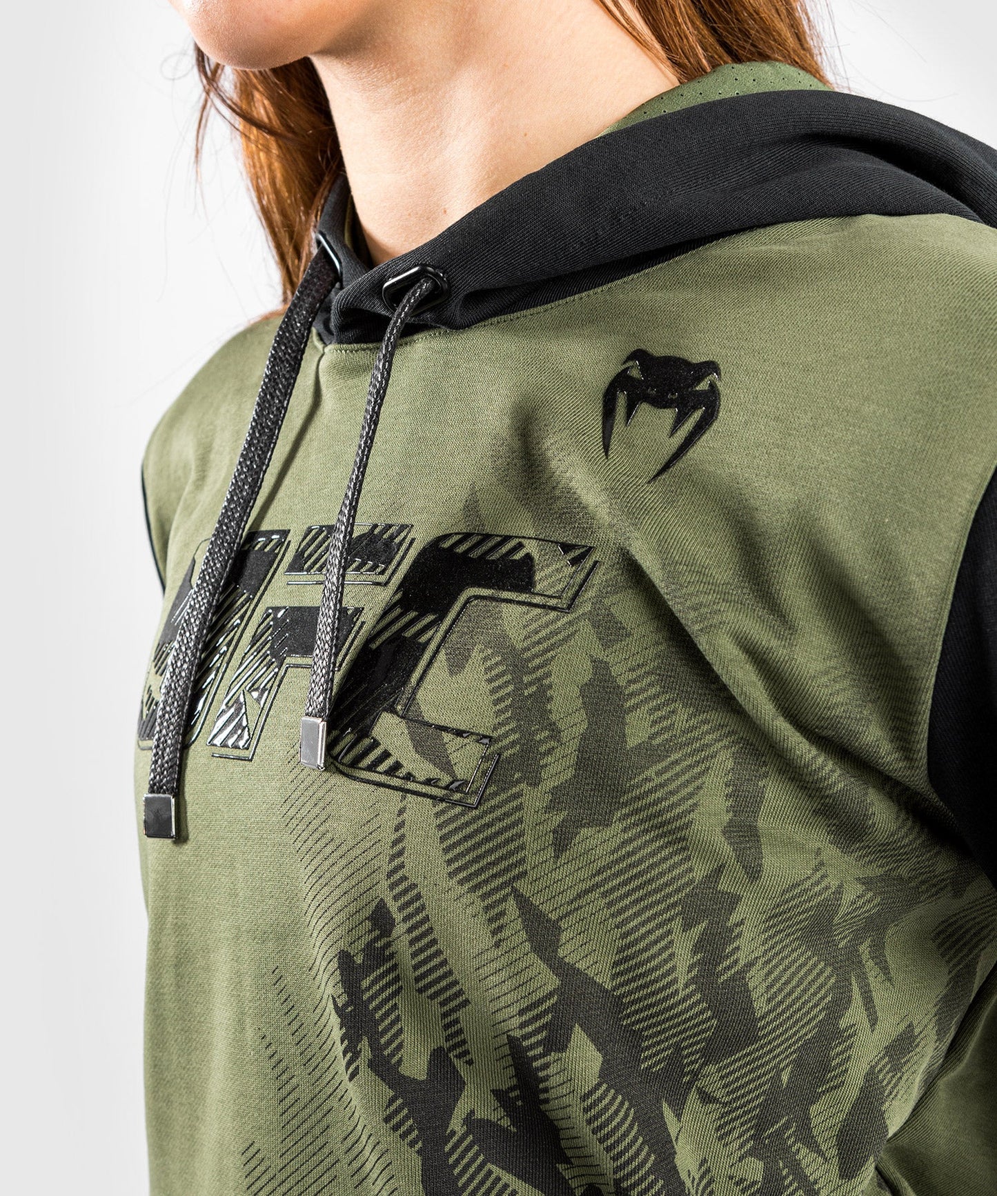 Women's UFC Hooded Sweatshirt Venum Authentic Fight Week - Khaki