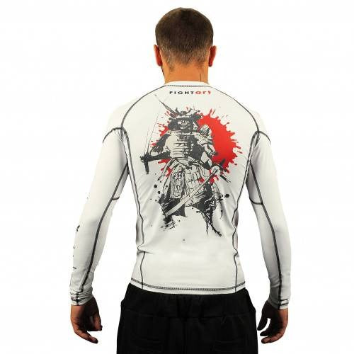 Rashguard Fight Art Gano Samouraï - Manches Longues - Blanc