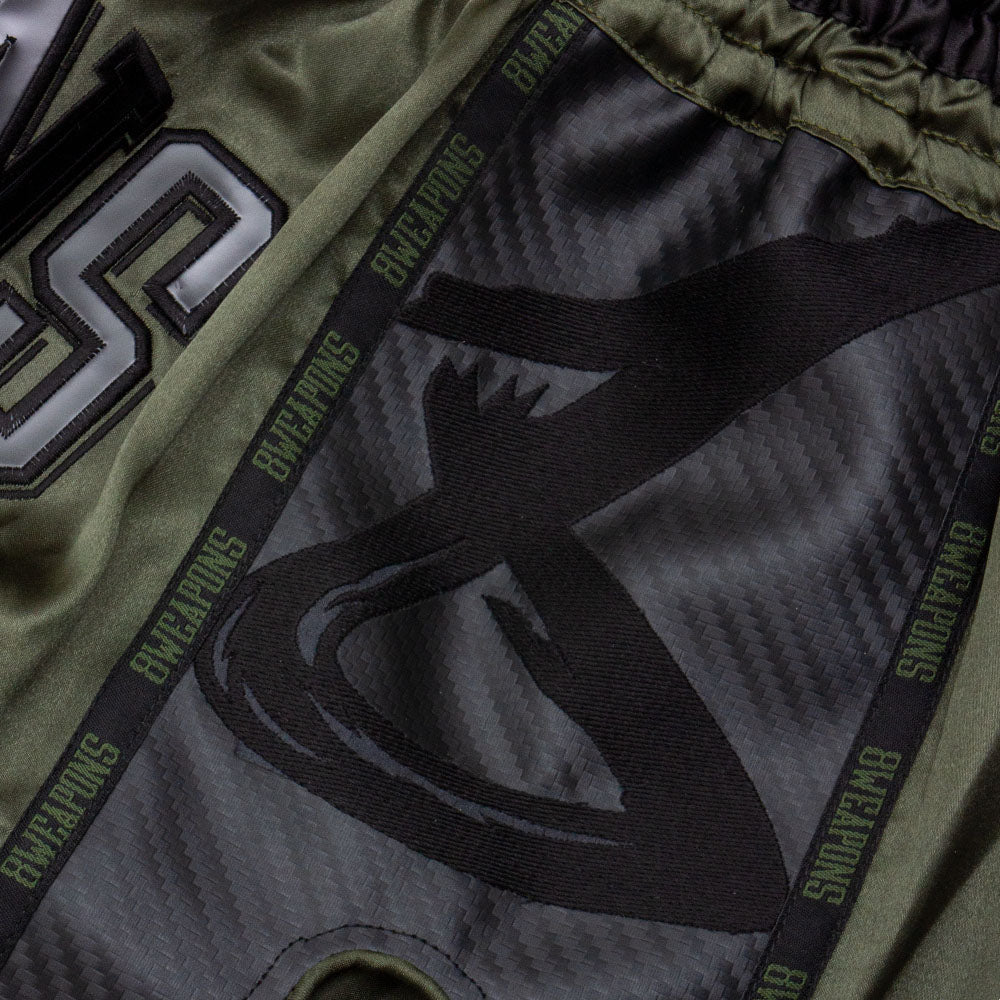 Short de Muay Thai 8 Weapons Underworld Carbon - Olive