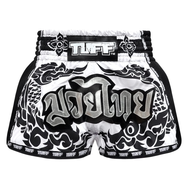 Tuff Retro Style The Great Hongsa Pantalones de Muay Thai - Blanco
