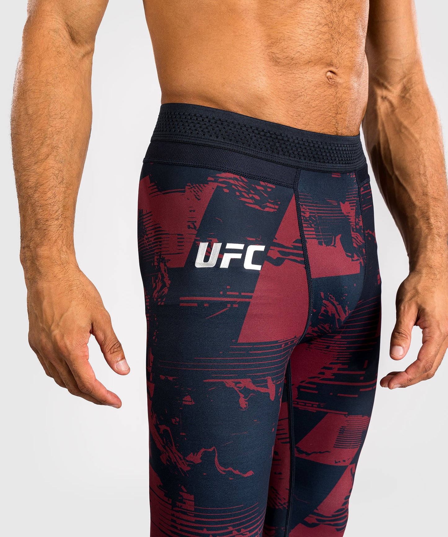 UFC Zenith by Venum Authentic Fight Week Performance Tight Herren - Marineblau/Burgunderrot/Silber