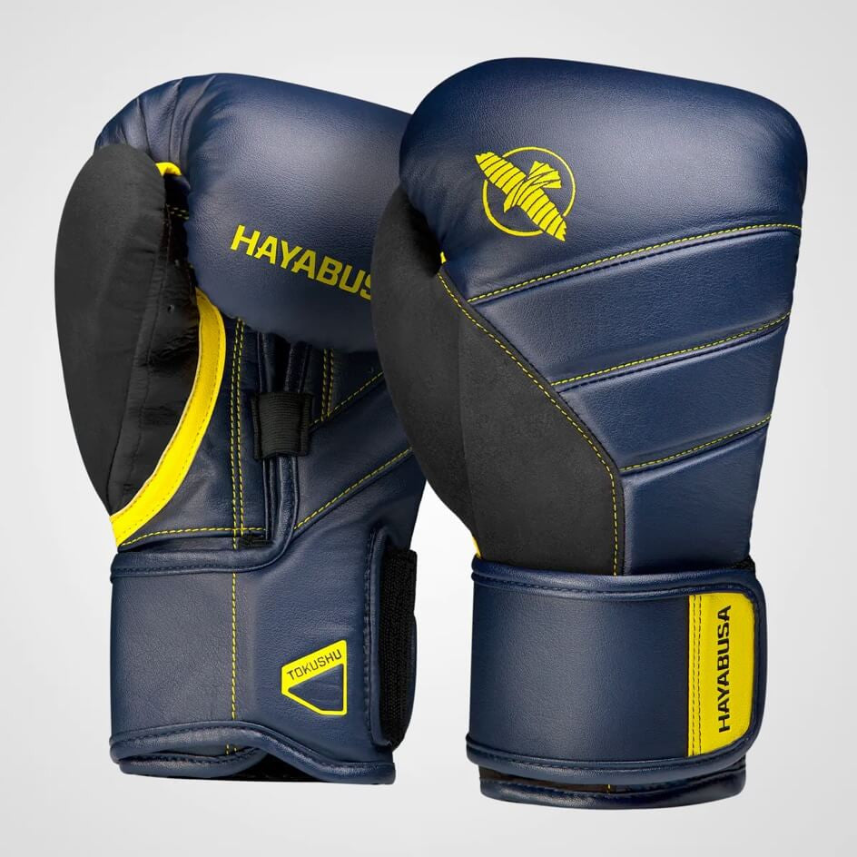 Hayabusa T3 Boxing Gloves – Navy Blue/Yellow