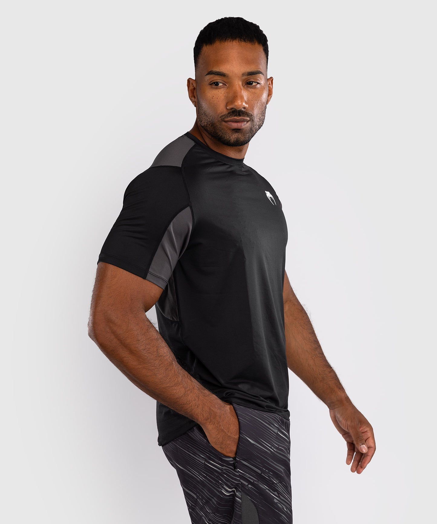 Venum Rapid Camiseta Dry-Tech - Negro/Gris Tormenta