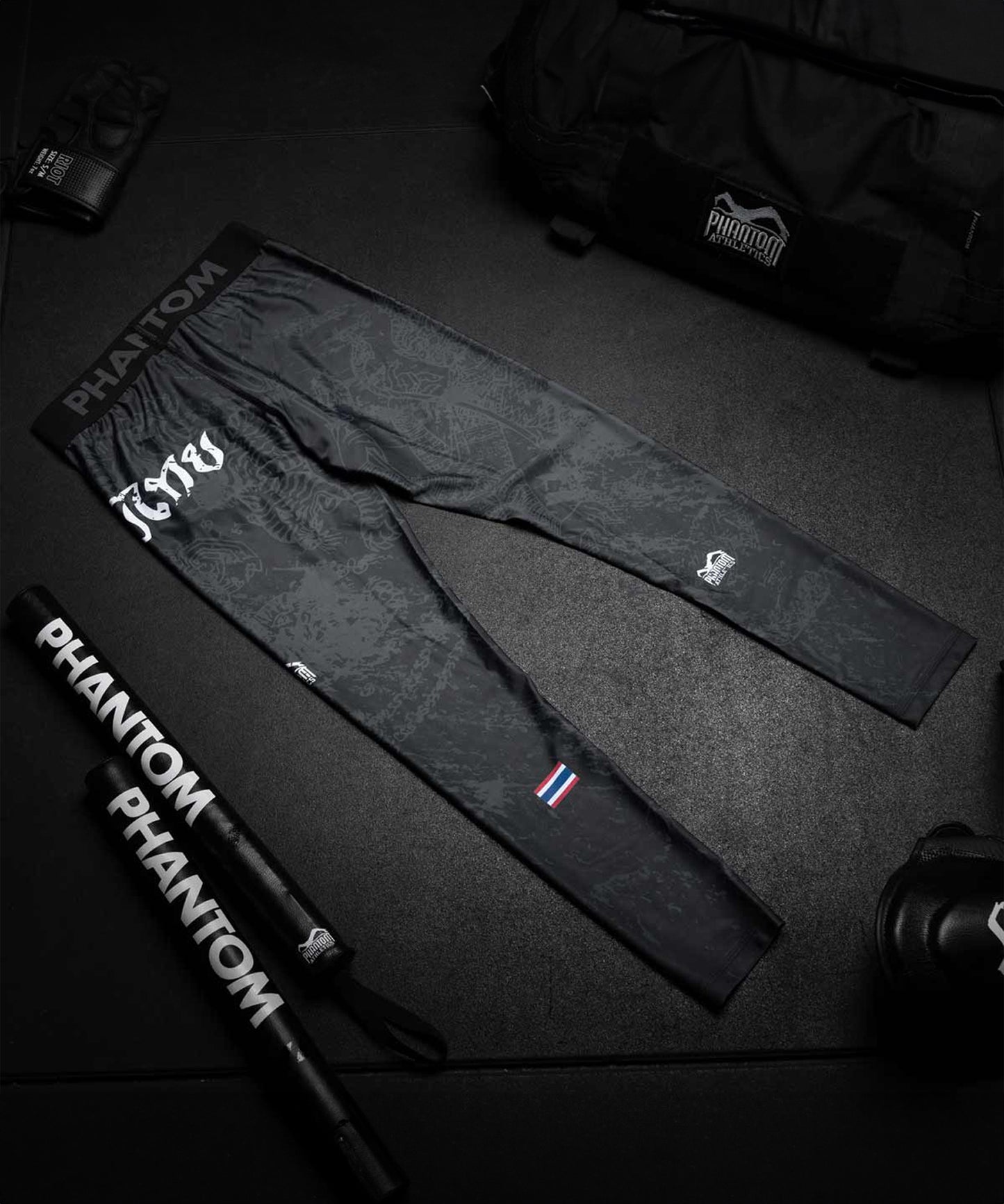Phantom Athletics Pantaloni a Compressione - Nero
