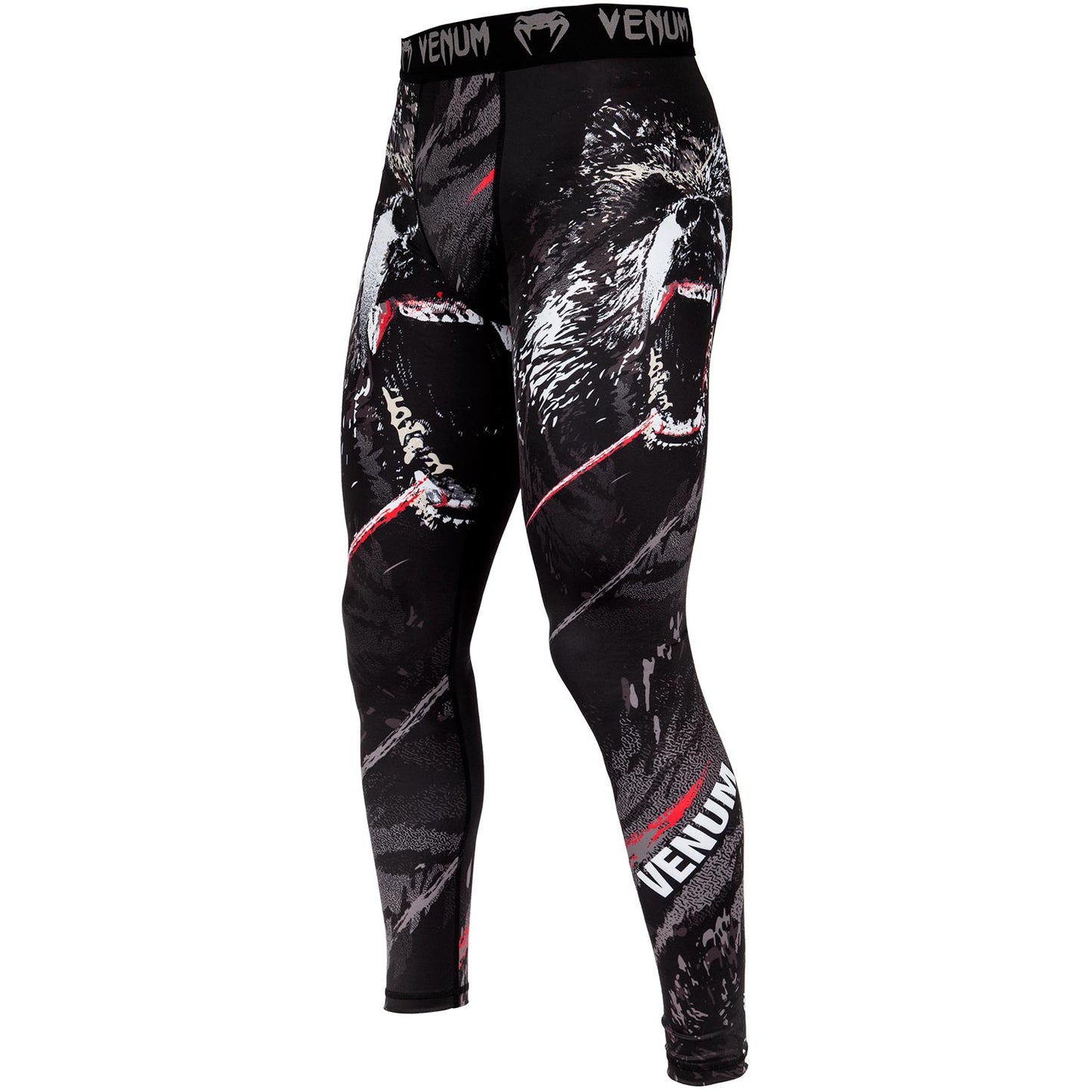 Venum Grizzli Compression Pants - Black/White