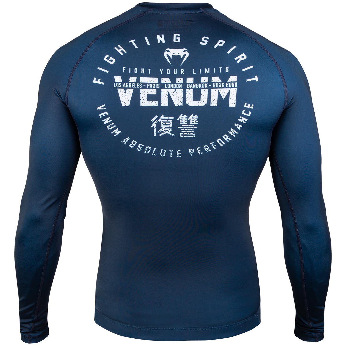 Venum Signature Rashguard - Long Sleeve - Navy/White