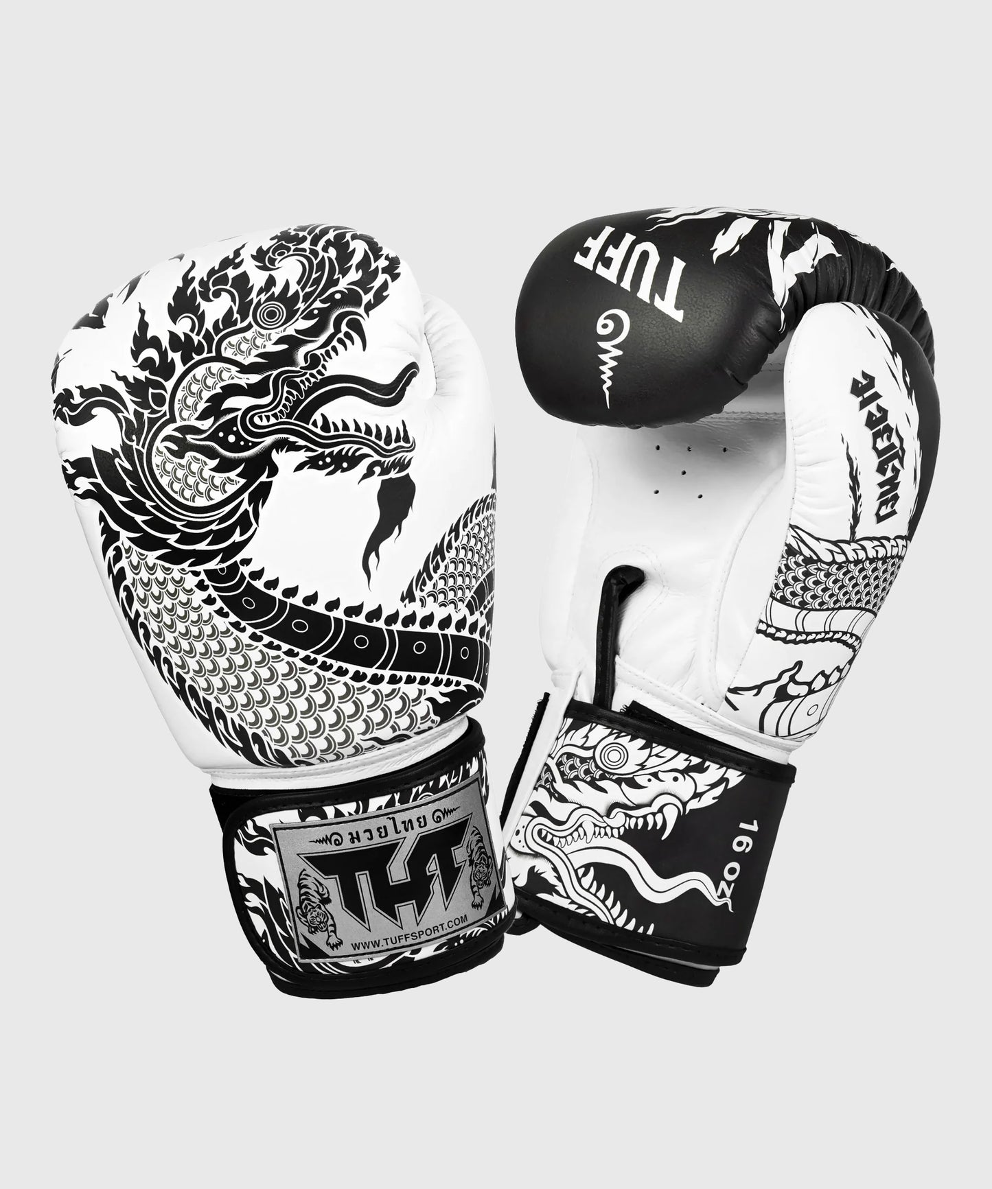 Tuff Naga Guantes de Boxeo - Blanco/Negro