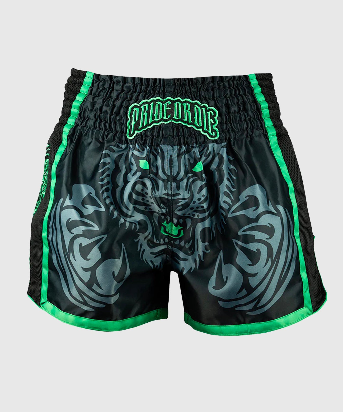 Pride Or Die THAI BOXING Pantalones Cortos de Muay Thai - Negro