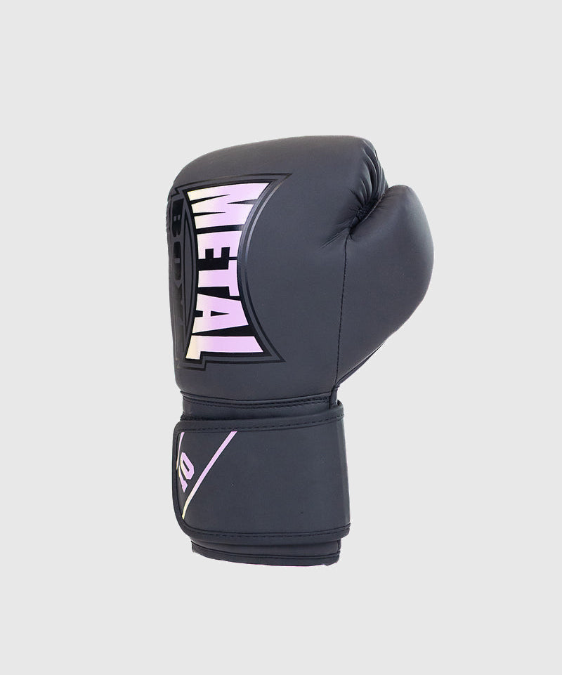 Metal Boxe Starter Post Cutting Treats Guantes de Entrenamiento - Negro