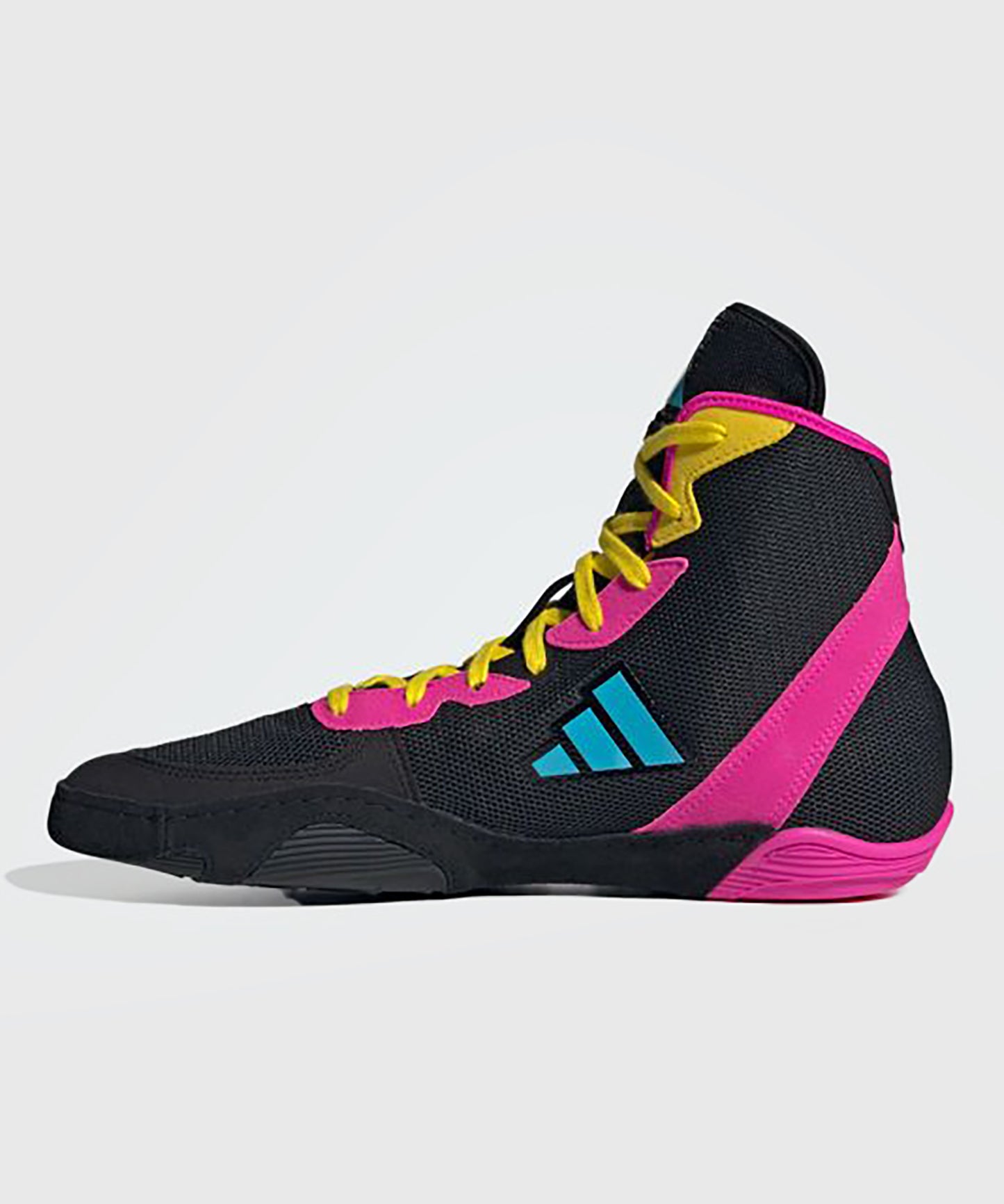 Adidas Adizero Wrestling Shoes - Black/Blue/Pink