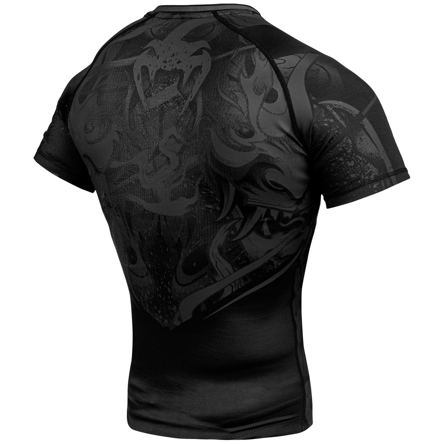 Venum Devil Rashguard - Short Sleeves - Black/Black