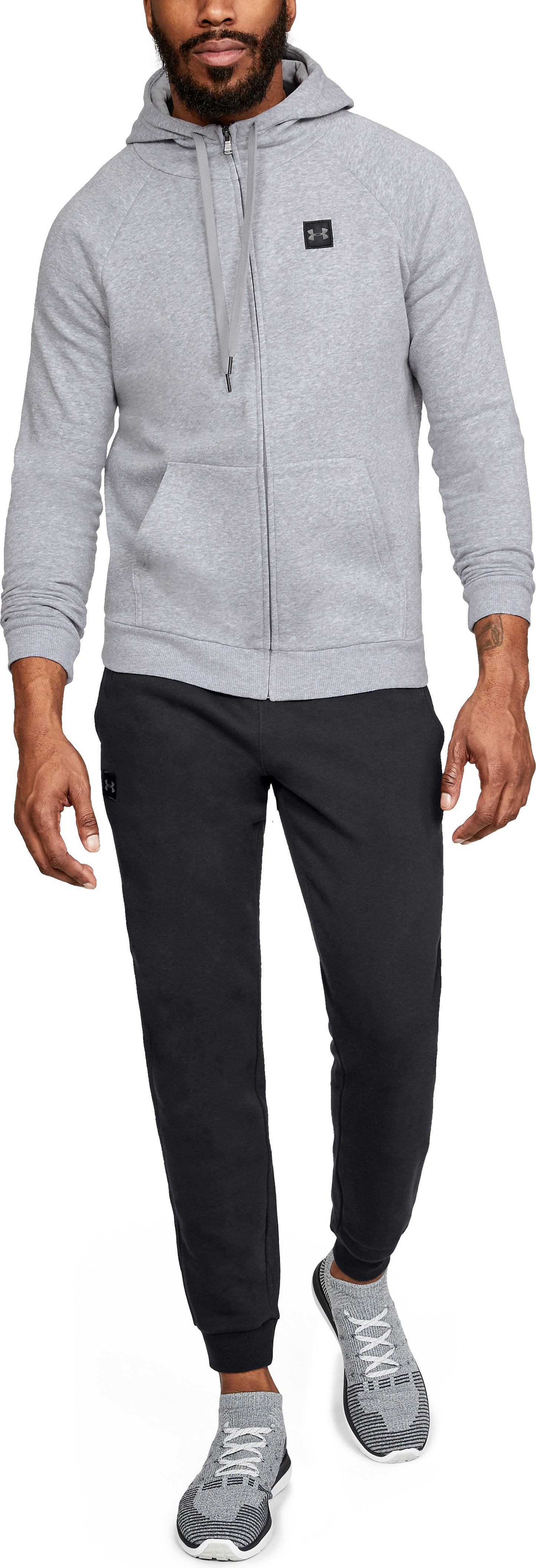 Sweat à capuche Under Armour Rival Fleece Fz - Gris