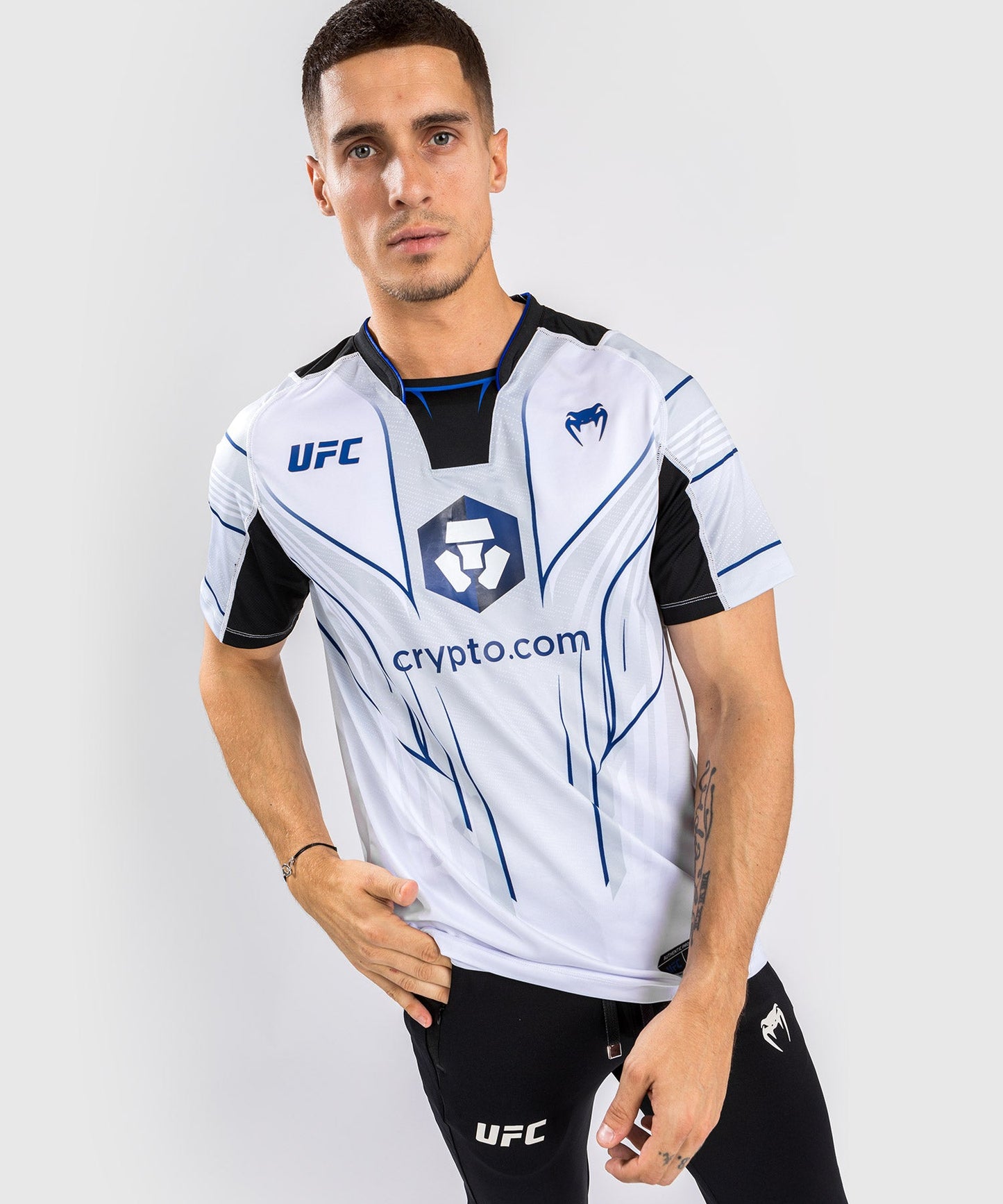 Men's UFC Venum Authentic Fight Night 2.0 Technical T-Shirt - Midnight Edition - Ice