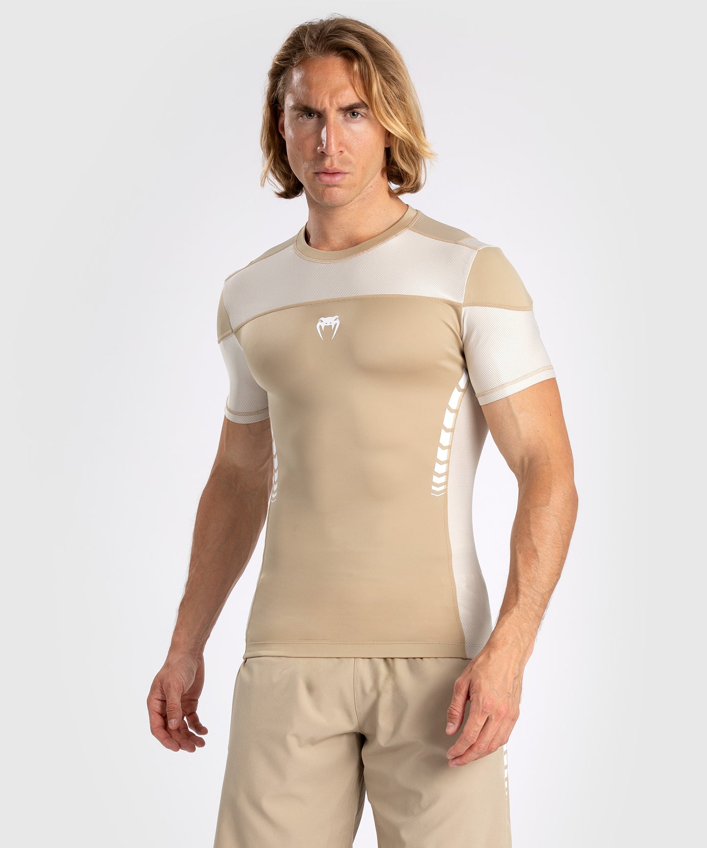 Venum Tempest Rashguard De Manga Corta para Hombre - Beige/Arena