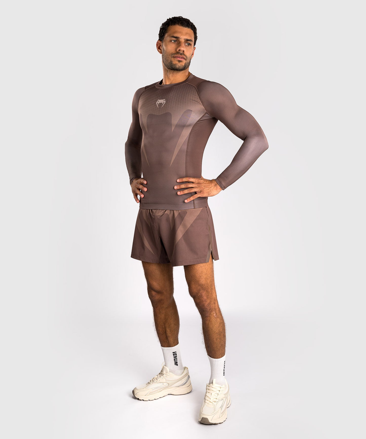 Venum No Gi Rashguards - Chocolate Brown