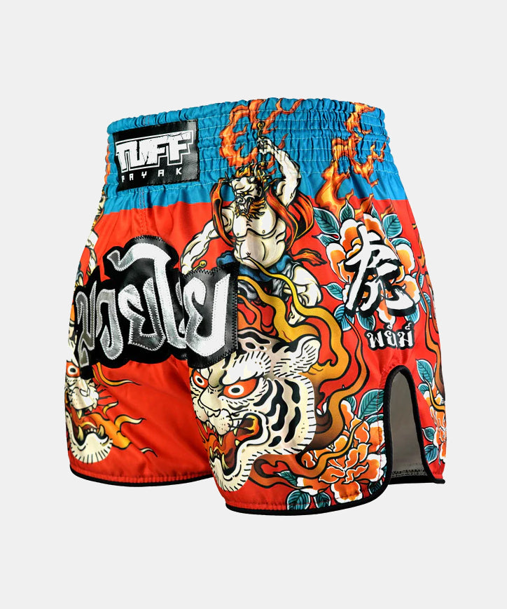 Tuff Payak Fujin The Wind God Muay Thai Shorts - Red