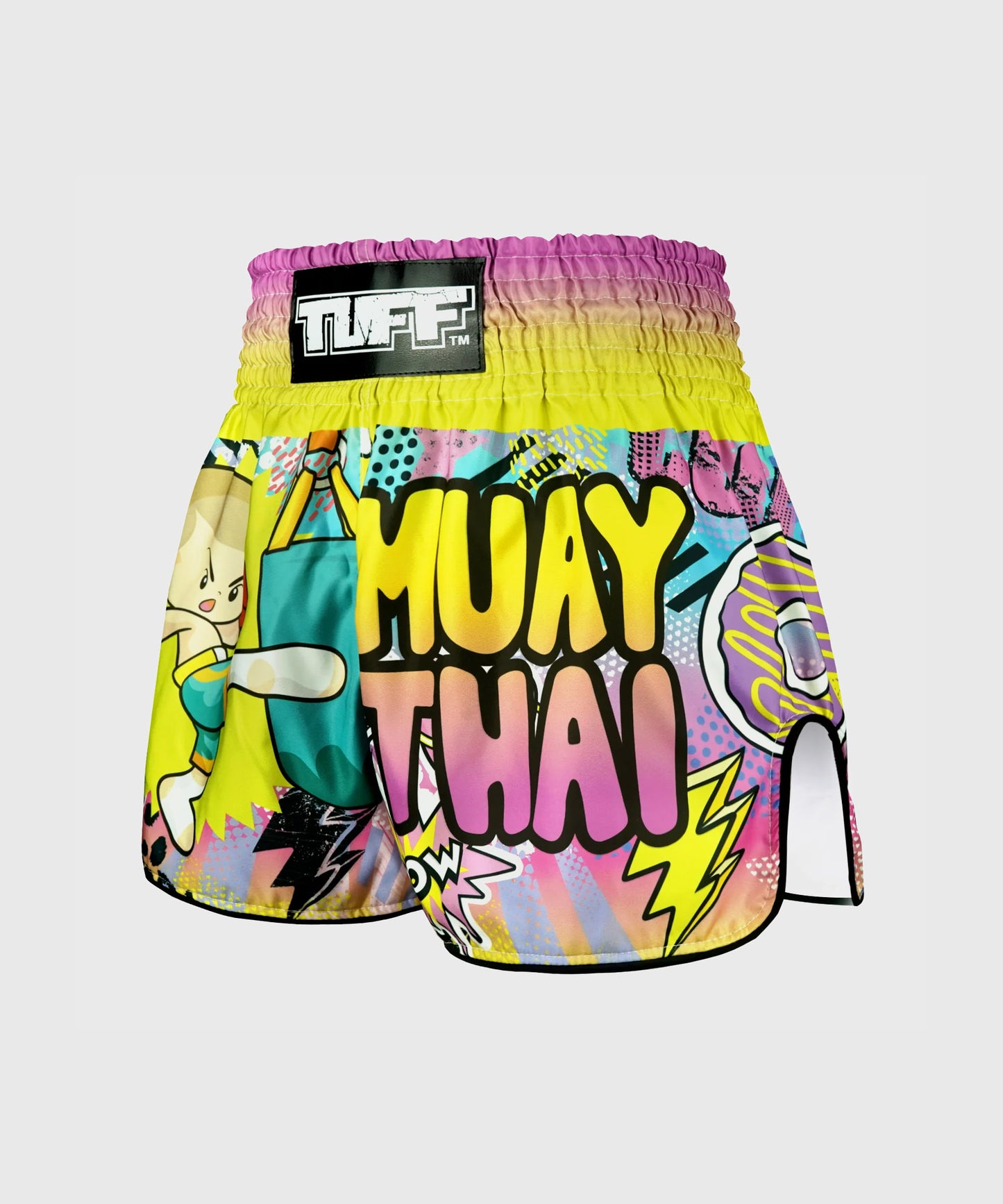Tuff Retro Style The Savage Boy Muay Thai Shorts - Gelb