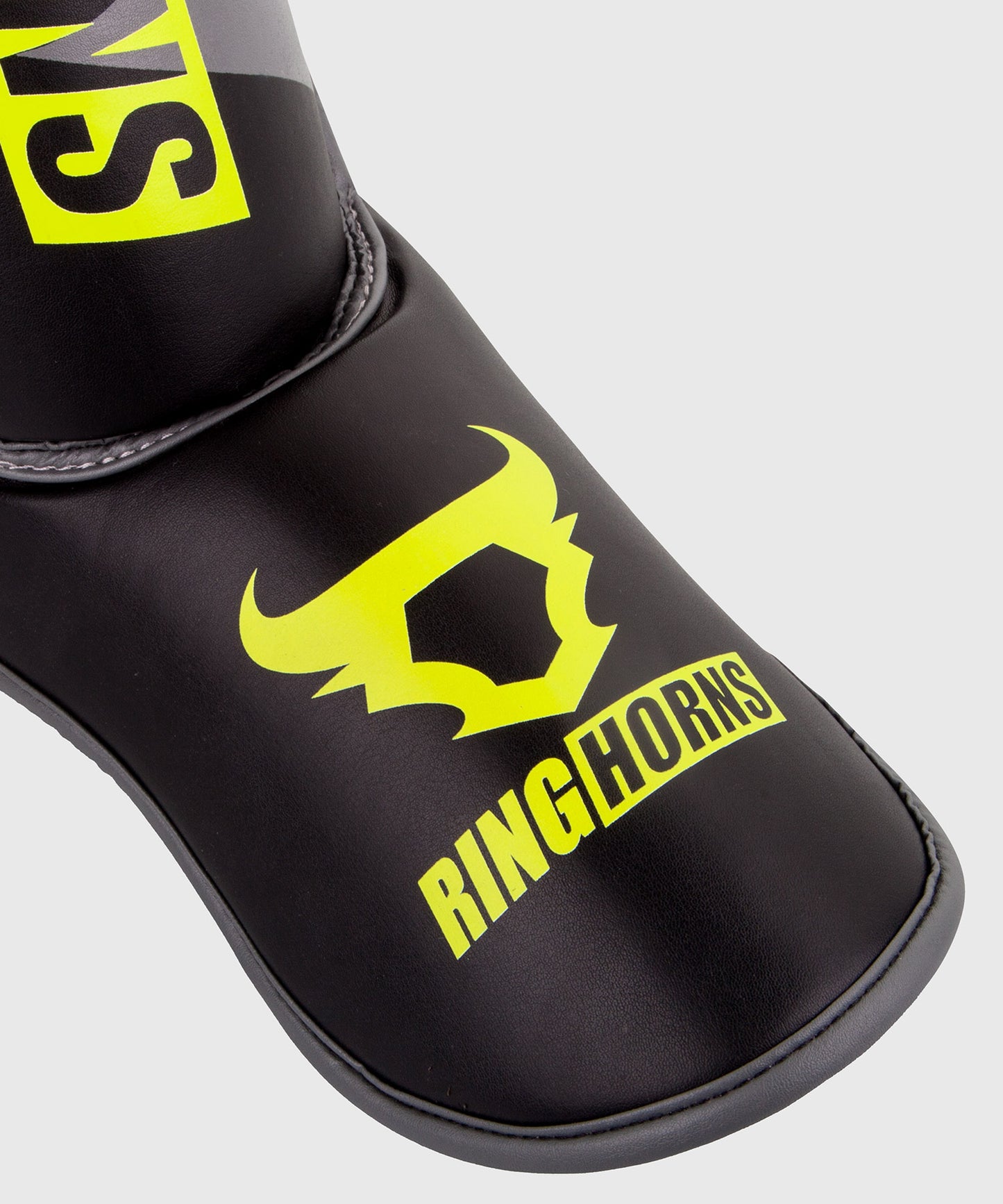 Ringhorns Charger Shin and Foot Protectors - Black/Fluorescent Yellow