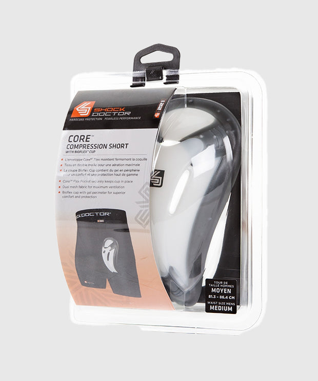 Short + Coquille de Protection Shock Doctor Bioflex - Noir
