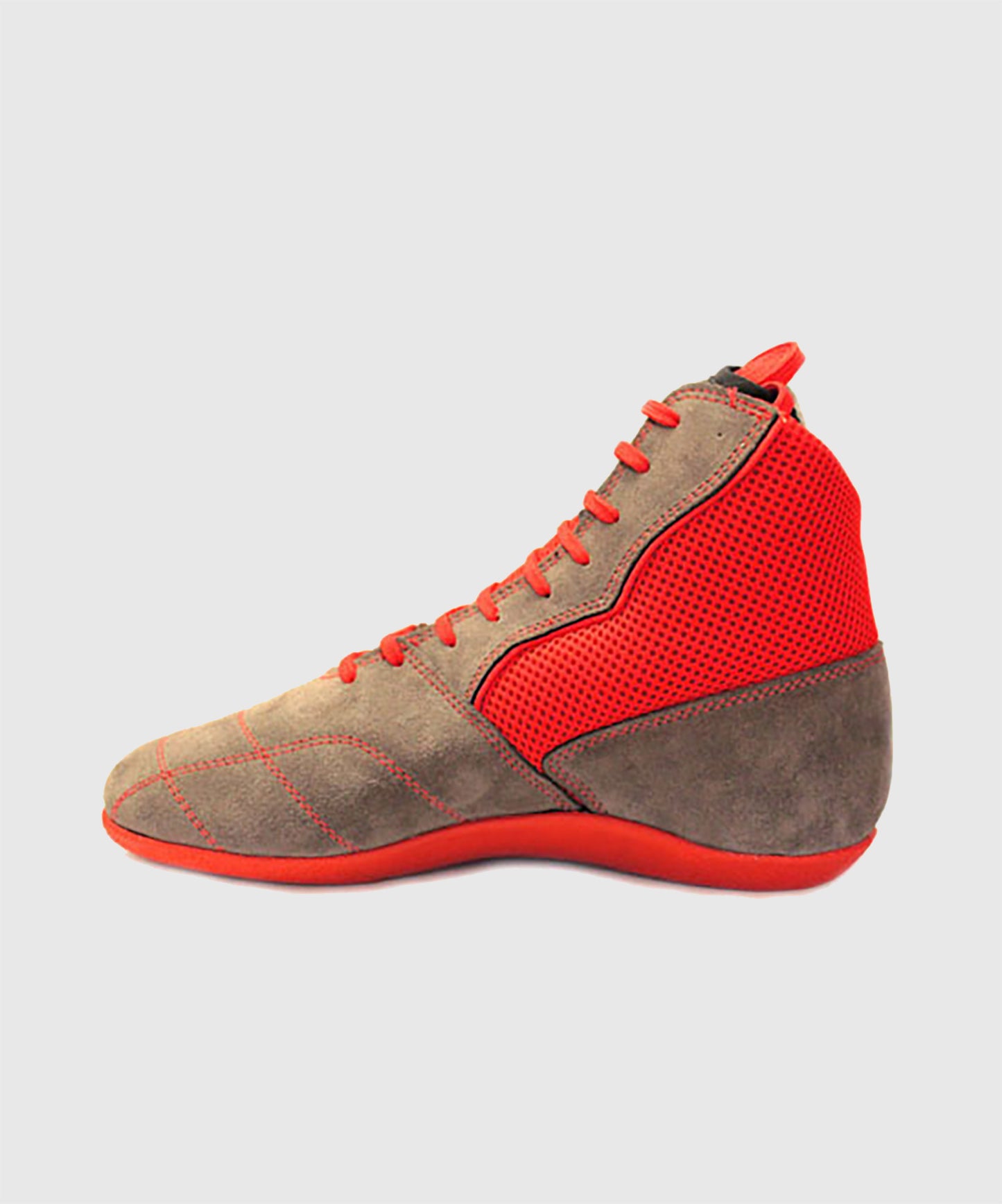 Chaussures de boxe française Savate Rivat Boom - Gris/Rouge