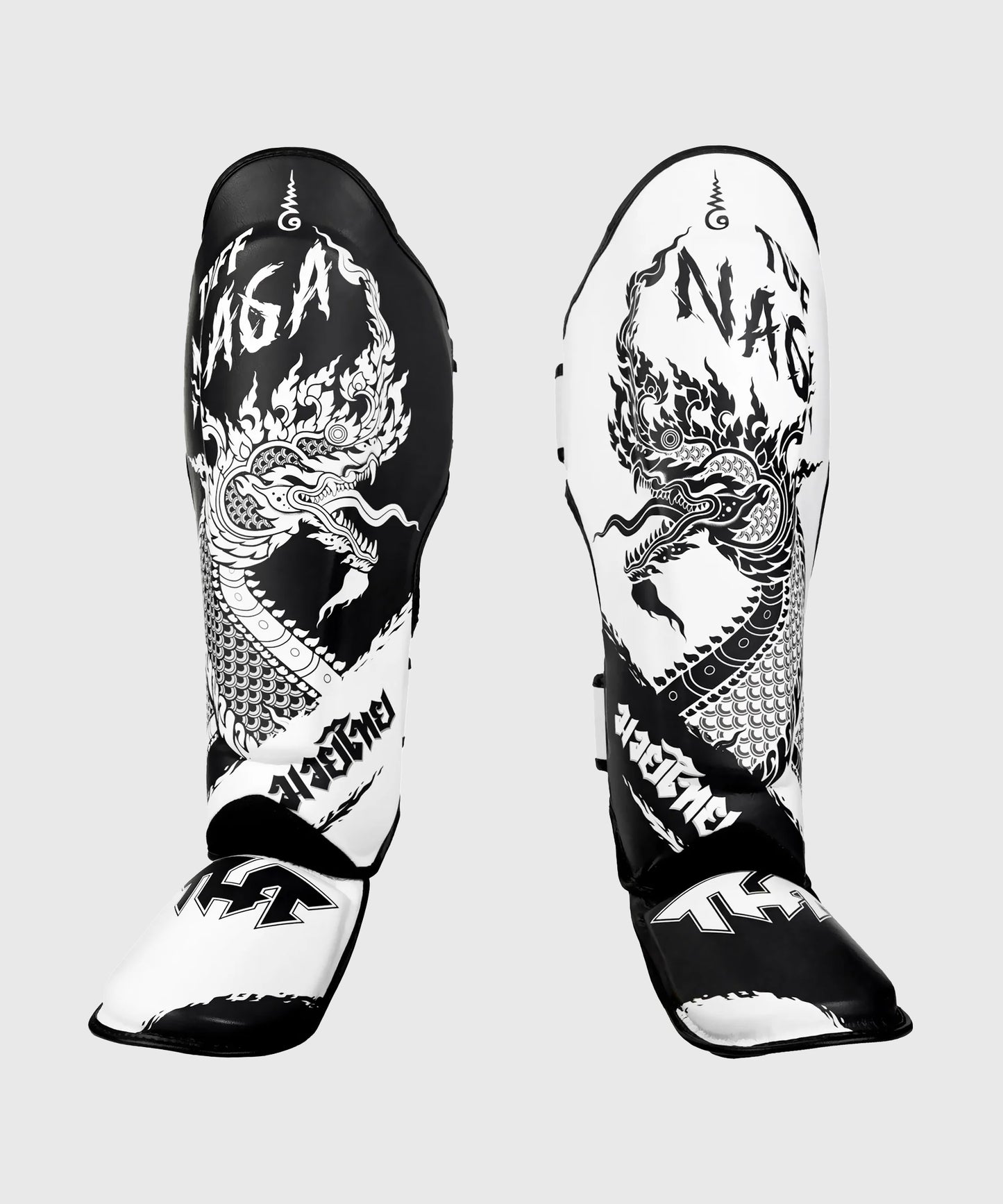 Tuff Aiyara Shin Guards - White/Black