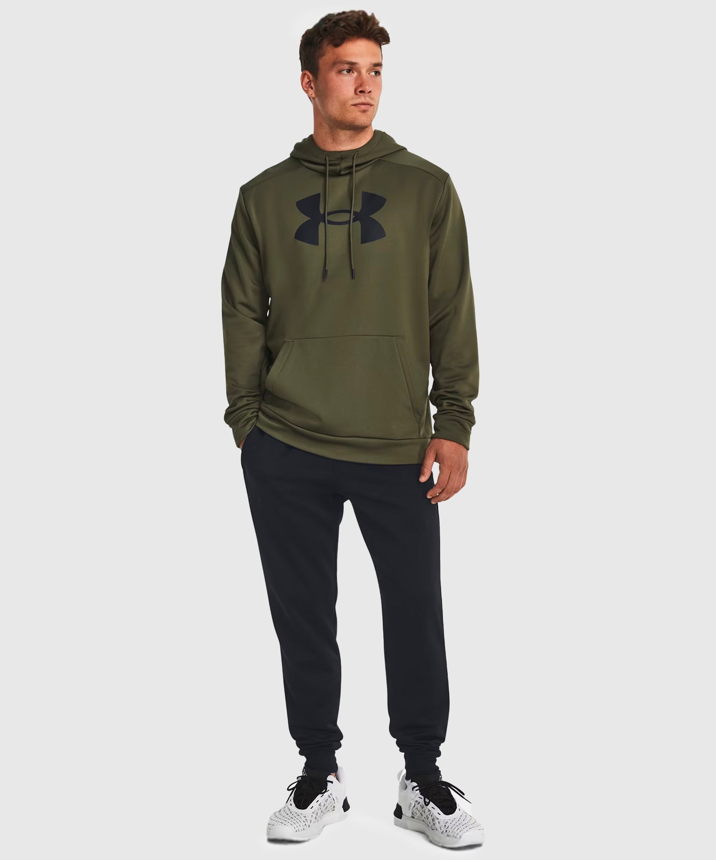 Sweat À Capuche Under Armour Fleece Big Logo - Kaki
