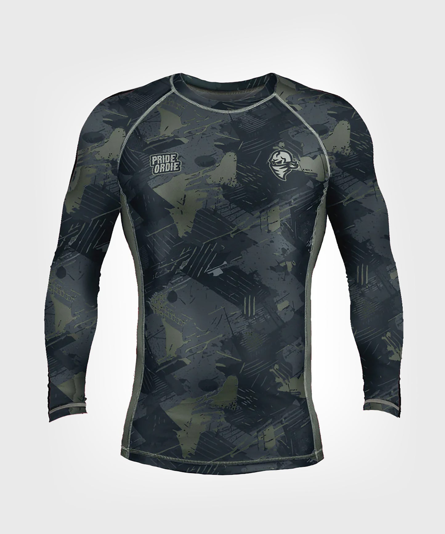 Pride Or Die Shadow Long Sleeve Rashguard - Black