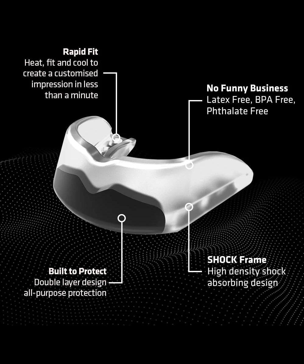 Shock Doctor Pro Junior Mouthguard - Clear/Black