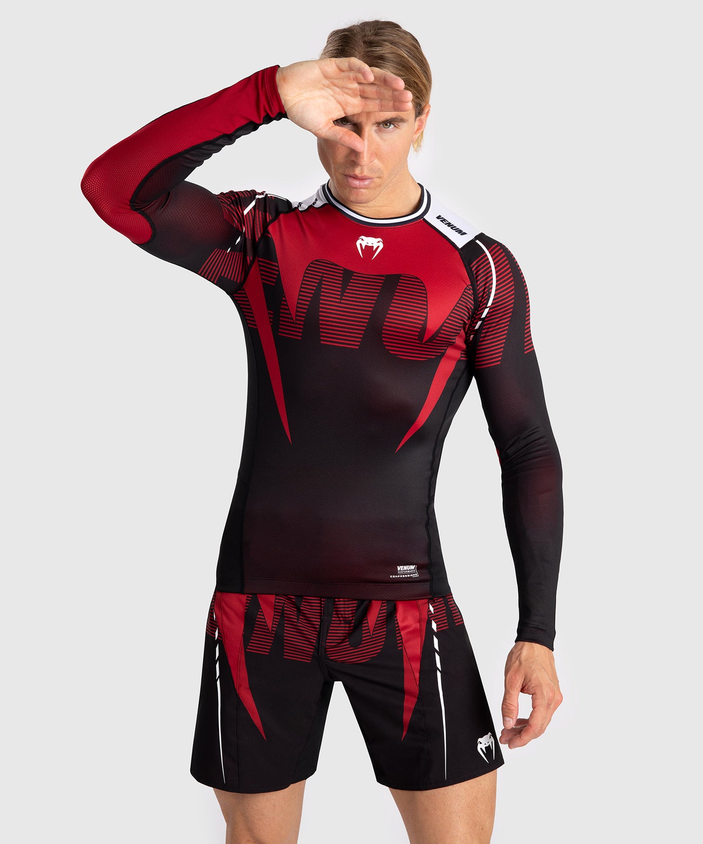 Venum Adrenaline Rashguard de Manga Larga para Hombre - Red