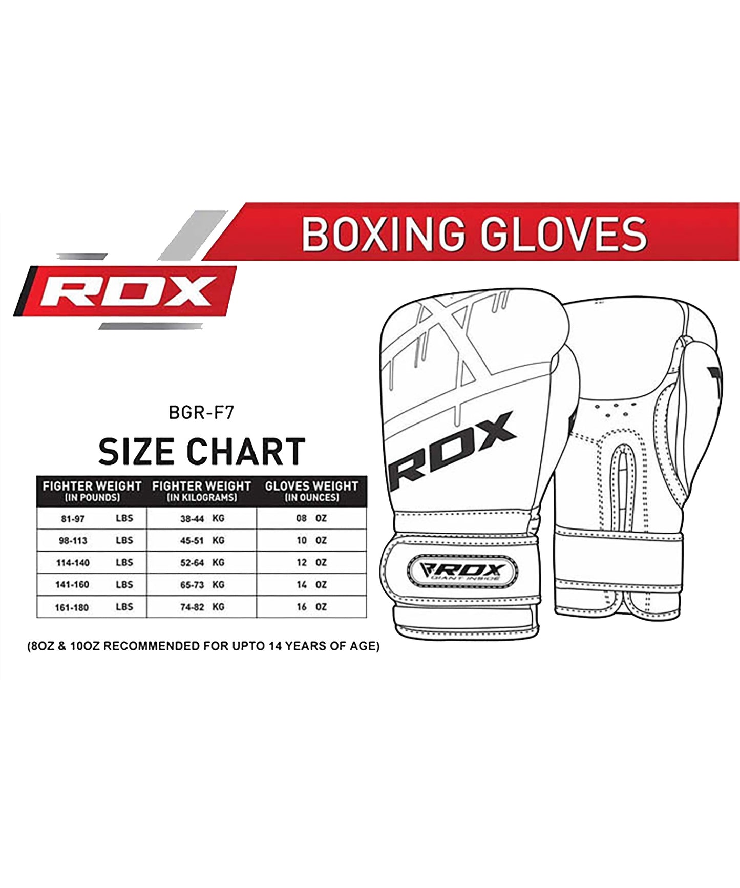 RDX Sports Quadro-Dome Boxing Gloves - White/Blue