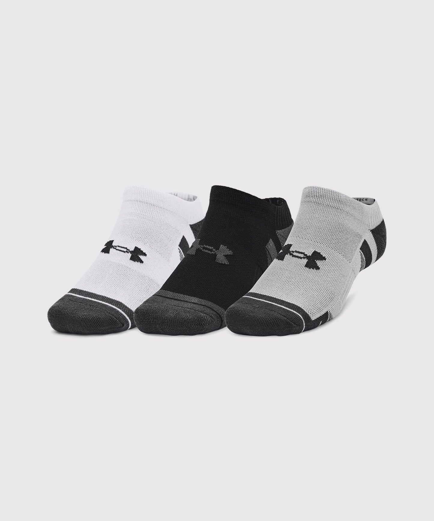Lot De 3 Paires De Chaussettes Basses Under Armour Ua Performance Tech - Blanc/Noir/Gris