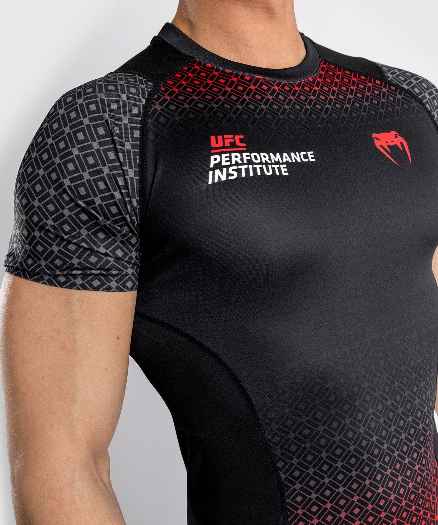 UFC Venum Performance Institute Compression T-Shirt - Short Sleeve - Black/Red