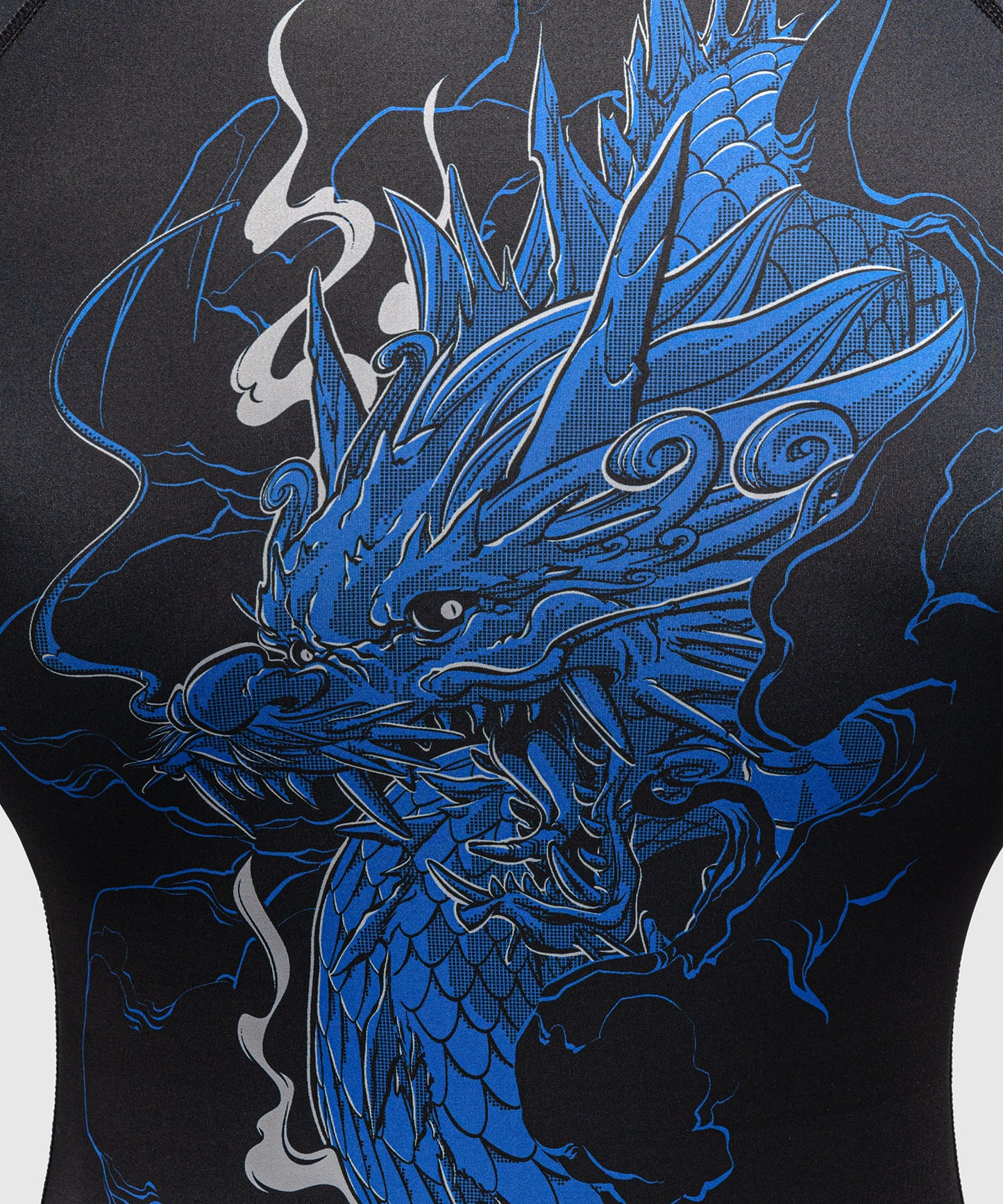 Venum Thunder Dragon Kurzarm Rashguard – Schwarz/Königsblau