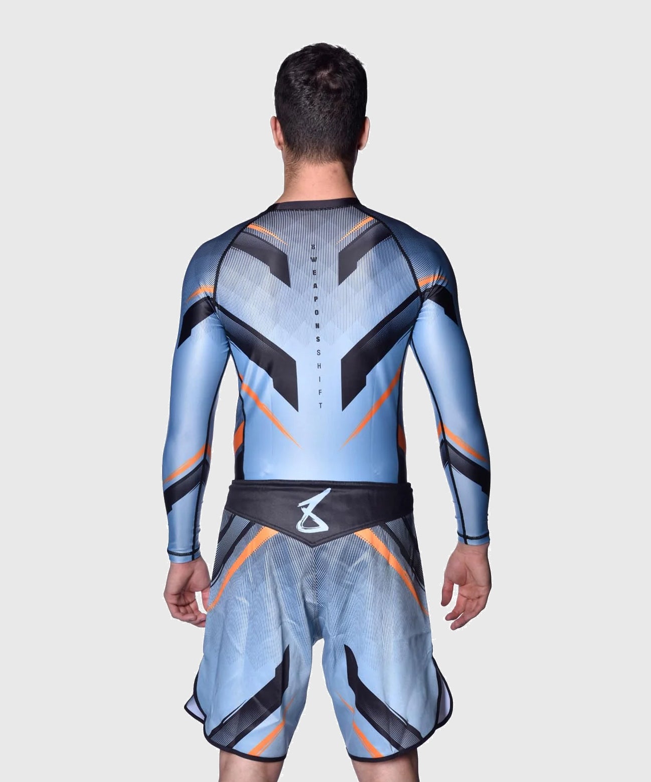 8 Weapons Shift Fight Shorts - Blue/Black/Orange