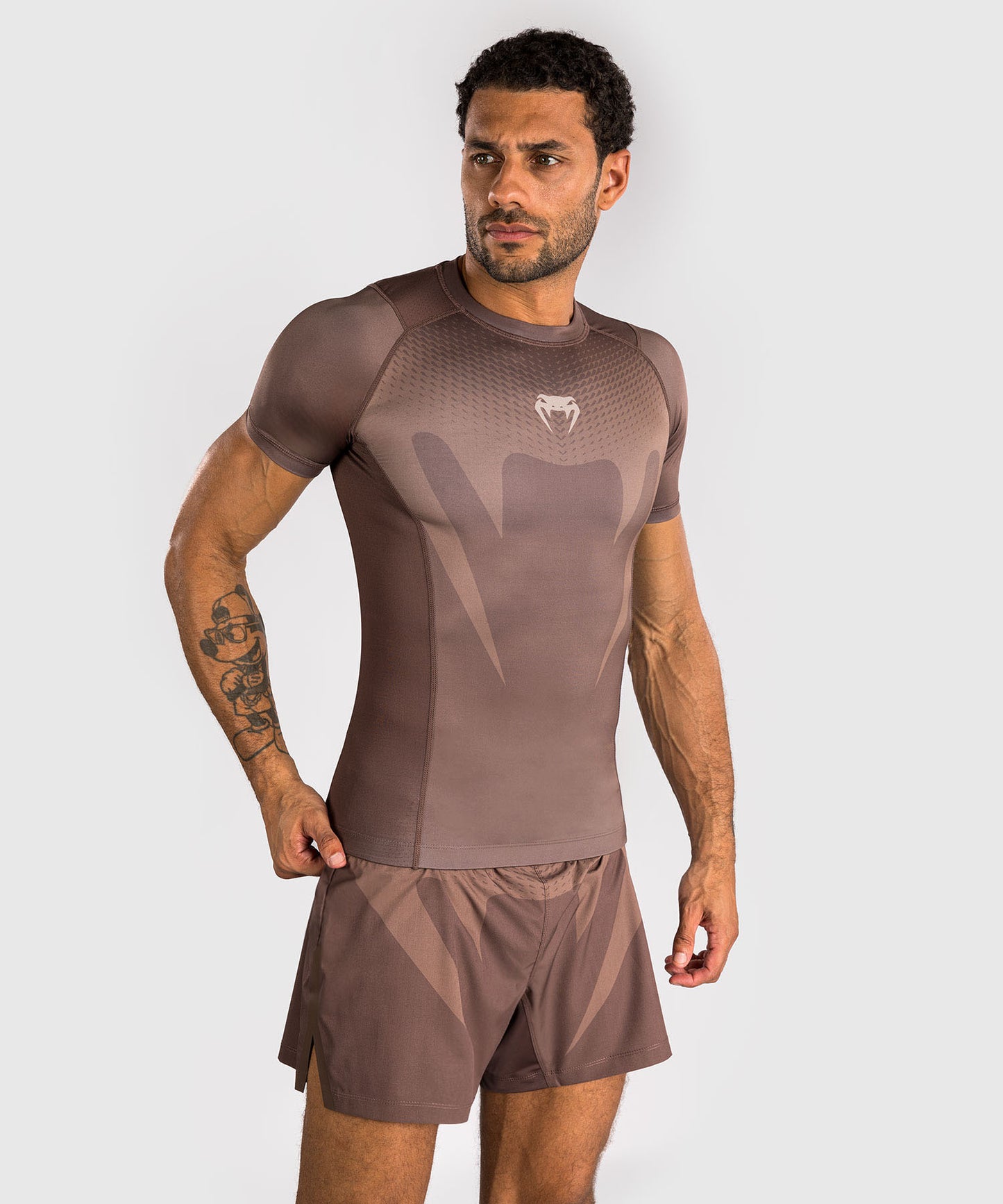 Venum No Gi Rashguards - Chocolate Brown