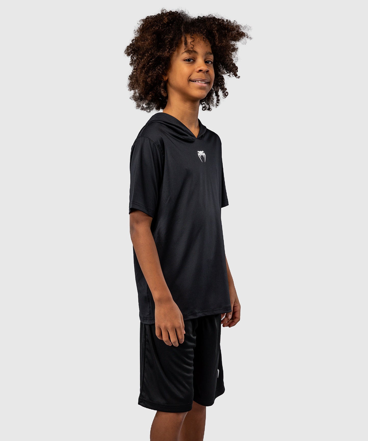 Venum Elite Kids Short Sleeve Dry-Tech Hoodie - Black