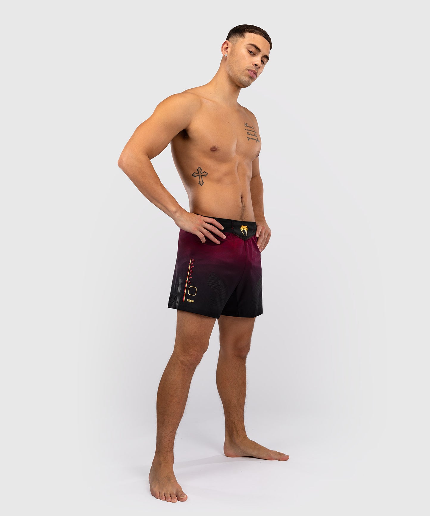 Venum Tactical XT Fight Shorts - Schwarz/Burgund/Gold