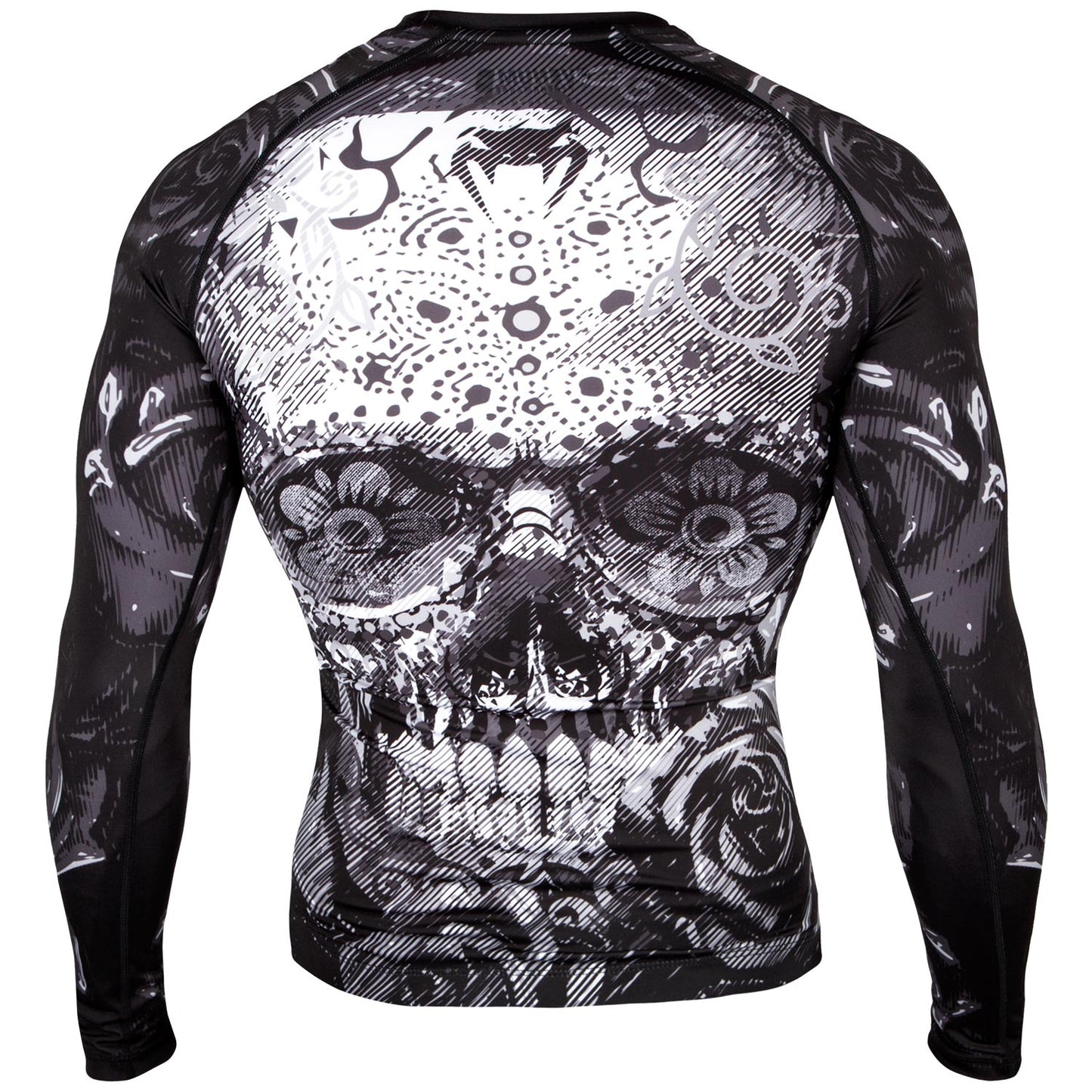 Venum Santa Muerte 3.0 Rashguard - Long Sleeves - Black/White
